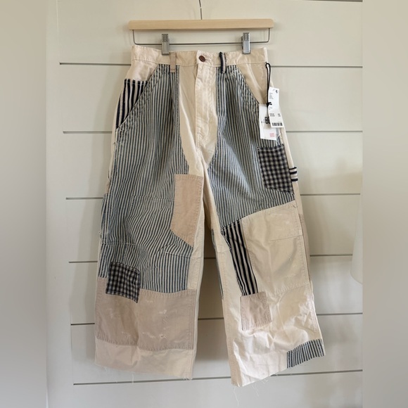 BDG by Urban Outfitters Meg Patchwork Cropped Carpenter Pant NWT - Picture 5 of 7